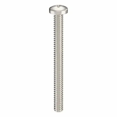 USA INDUSTRIALS Machine Screw: #4-40 Thread Size, 1 1/4 in Lg, 316, Stainless Steel, Plain - Pan Head Machine Screws