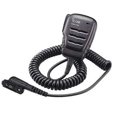 ICOM Speaker Microphone: Fits Icom, For IP730D/IP740D Series, 19 in Cord, Push To Talk - ICOM-Compatible Microphones & Speakers