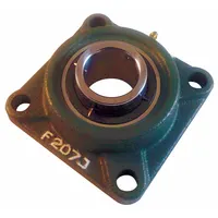 NTN 4 Bolt Flange Bearing: Radial Ball, 3/4 in Bore, Cast Iron, Set Screws, 3 3/8 in Lg, 3 3/8 in Ht (MPN UCF204-012D1)