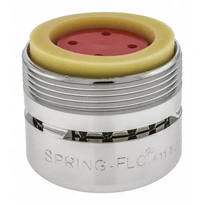 SPRING-FLO Outlet: 2.2 gpm Flow Rate, Aerated Flow Outlet, Brass, Chrome Finish - Faucet Aerators & Outlets