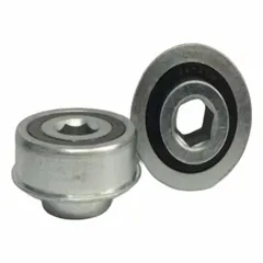 General purpose conveyor roller bearing with a 2.27 in bearing OD and 2 29/64 in flange outside diameter. Rated for 425 lb radial load, designed for 2-1/2 in (11 Gauge) pipe and 11/16 in axle. Used in material handling systems to support rotating conveyor rollers.