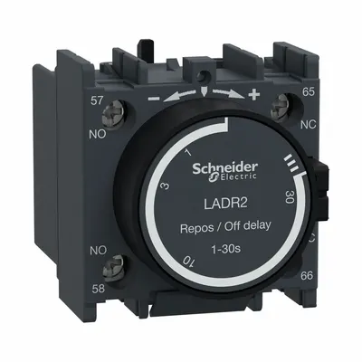 SCHNEIDER Timer Module: Off Delay, 1 sec – 30 sec - Front-Mounted IEC Delay Timers