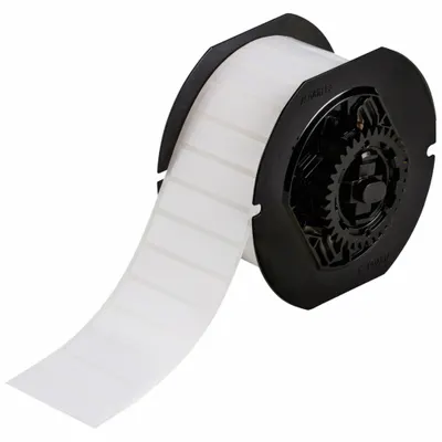BRADY Pre-Cut Label Stock Roll: 1/2 in x 2 in, Acrylic, Permanent Adhesive, 2,500 Labels - Brady Thermal Transfer Precut Label Rolls