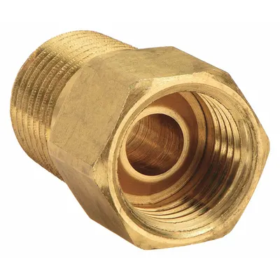 PARKER Flared Fitting Adapter: 5/16 in OD x 1/8 in Pipe Fitting Size, Flared/Threaded - Standard Brass Inverted Flare Tube Fittings
