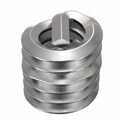 HELI-COIL Helical Insert: Tanged Tang Style, Free-Running, #10-24 Thread Size, Plain - Free-Running Tanged Helical Inserts