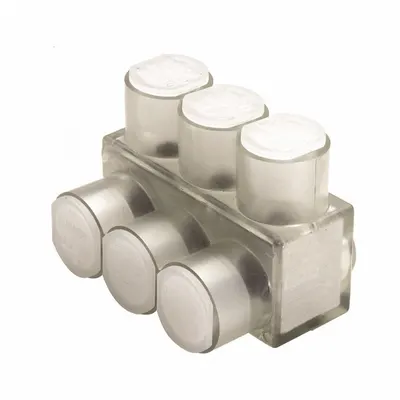 BURNDY Multitap Connector: 3 Port, Single-Sided Entry, 10 AWG – 350 kcmil Wire Size - Dry-Location Single-Sided Entry Multitap Connectors