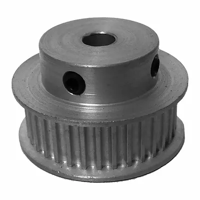 Dayton Timing Pulley: Curvilinear, Fixed, For 9 mm Belt Wd, 30 Teeth, 3 mm Pitch - HTD Section Fixed-Bore Timing Pulleys with Hub