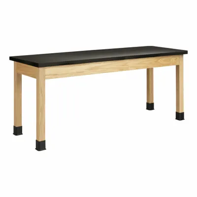 DIVERSIFIED SPACES Plain Apron Table: 30 in Overall Wd, 36 in Overall Ht, 6 ft Overall Lg - Fixed-Height Laminate Surfaced Lab Tables