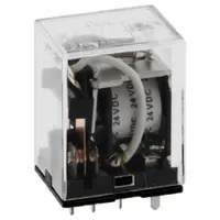 OMRON General Purpose Relays: Socket Mounted, 24V DC, DPDT, 8 Pins/Terminals, D Socket (MPN LY2-D-DC24)