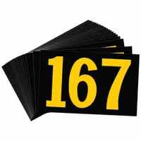 Number Label: 167, 2 1/2 in Character Ht, 4 3/4 in Character Wd, Retroreflective Sheeting, Gothic (MPN 50019)