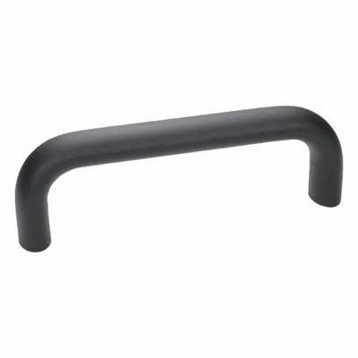 JW WINCO Pull Handle: Threaded Holes, Aluminum, Black - Corrosion-Resistant Load-Rated Pull Handles