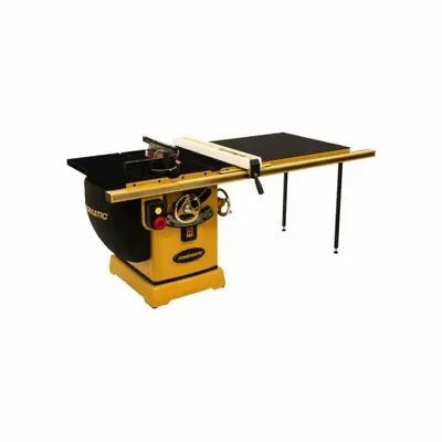 POWERMATIC Table Saw: 230 V AC Volt, 6.5 A Current, 10 in Blade Dia. - Standard Cabinet Table Saws
