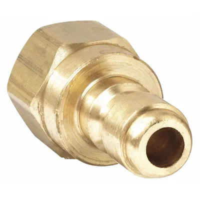 PARKER Hydraulic Quick Connect Hose Coupling: 1/4 in, Brass, 22.71 lpm Max. Flow Rate - ST Series Hydraulic Quick-Connect Coupling Plugs