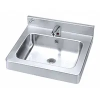 JUST MANUFACTURING Bathroom Sink: Lavatory Group, Silver, Stainless Steel, Sensor, 20 in Overall Lg (MPN A33338S-J)