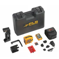 PACIFIC LASER SYSTEMS Cross Line Laser Kit: 2 Lines and 4 Dots, Red Beam, 0 Planes, Included (MPN PLS 6R RBP KIT)