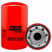 BALDWIN FILTERS Oil Filter: BD7325, 1 1/2"-16 Thread Size, 8 1/8 in Overall Ht, Oil, Hino/Nissan
