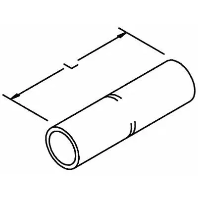 3M Open Barrel Splices: 300 kcmil Wire Size, White Code, 2.25 in, Copper Barrel - Crimped Butt Splice Compression Connectors