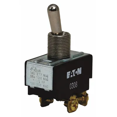 EATON Toggle Switch: 3 Position, 3 Connections, SPDT, Screw Terminals Connection - Panel-Mount Toggle Switches