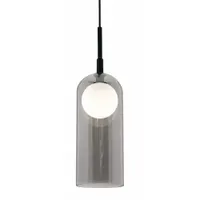 AFX INC. Decorative Pendant: 4 in Dia, 9 3/4 in Ht, Black, 420 lm, 3000K, 6 W, 120 to 277V AC (MPN KRNP04L30D1BK)