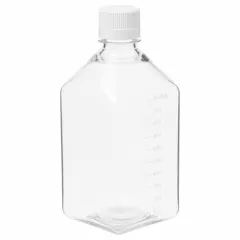 PETG Media/Storage Bottle, 1 L, Sterile, Graduated, Screw-On Closure