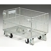 NASHVILLE WIRE Collapsible Bulk Container: 5 cu ft, 20 in x 32 in x 22 in, Lid Not Included, Silver (MPN JR1C)