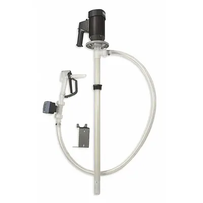 Dayton Electric Drum Pump: Pump with Hose & Nozzle, 1 1/10 hp HP, 115 V AC, 13 gpm - Centrifugal Electric Drum Pumps