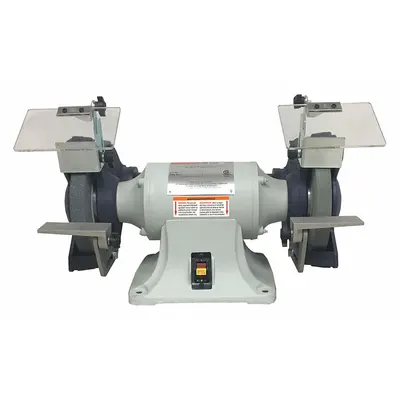 Dayton Bench Grinder: Fixed Speed, 3/4 hp, 8 in Max Wheel Dia, 3,450 RPM - Fixed-Speed Bench Grinders with Dust Exhaust Port