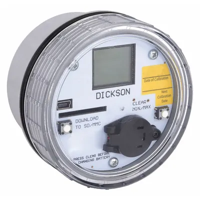 DICKSON Data Logger: PR325, Pressure, USB, Software Available Separately - Pressure & Temperature Data Loggers