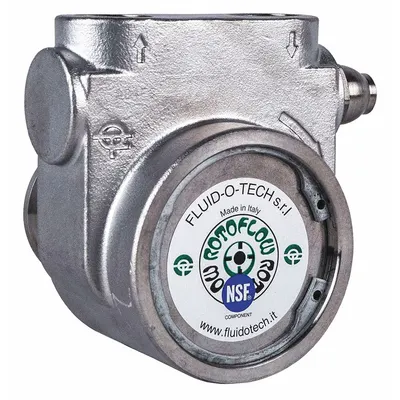 FLUID-O-TECH Rotary Vane Pump: Direct Drive, Stainless Steel Body, 3/8" NPT - Carbonator Mount Rotary Vane Pump Heads