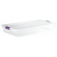 HOMZ Storage Tote: 15 gal, 40 in x 20 in x 6 1/8 in, Clear Body, Clear Lid, Not NSF Certified, Clear (MPN 3470GRPRCL.04)