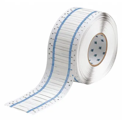 BRADY Sleeve Label: 3/16 in x 2 in, Polyolefin, White (Matte) - Brady Precut Sleeve Label Rolls