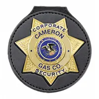 HEROS PRIDE Badge Holder: 3 5/8 in, Black, Leather (MPN 9150R-0002)
