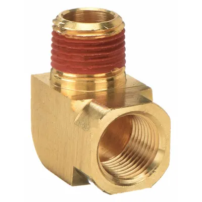 PARKER Metal Pipe Elbow: 90° Elbow, 3/8 in x 3/8 in - Threaded High-Pressure Pipe Fittings with Sealant