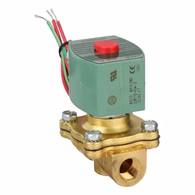 REDHAT Solenoid Valve: 2-Way, Normally Closed, 3/8 in Pipe Size, 12V DC, Watertight - 2-Way/2-Position, Normally Closed Solenoid Valves