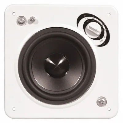 PHASETECH Speaker: Passive, 1-Way, 8 ohm Impedance, 5 in Overall Wd, 5 in Overall Ht - Wall-Mount Speakers