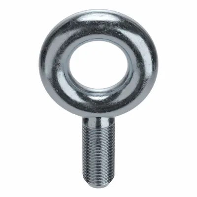 KEN FORGING Machinery Eye Bolt: Without Shoulder, Steel, Zinc-Plated, 3 in Thread Lg - Machinery Eye Bolts without Shoulder
