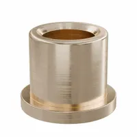 Flanged Sleeve Bearing: Bronze, SAE 841, 1/2 in Bore, 3/4 in OD, 3/4 in Lg, -35°F to 300°F, 5 PK (MPN FF707-02B)