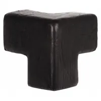 Radius Corner Guard: Polyurethane Foam, Square Shape, 5 in Overall Lg, 0.3 in Overall Thick, Black (MPN 60-6788)