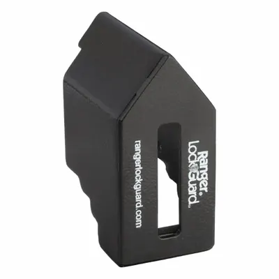 RANGER LOCK Padlock Guard with Lock: Steel, Black, 5 1/4 in Guard Lg - Padlock Guards with Lock