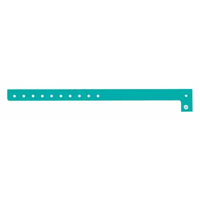 ID Wristband: No Legend, 10 in Overall Lg, 5/8 in Overall Wd, Plastic, Blue - Security Wristbands