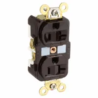HUBBELL Receptacle: Duplex, 5-20, Brown, 125V AC, 20 A, 2 Pole / 3 Wire (MPN HBL5362WR)