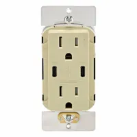 USB Receptacle: Decorator Duplex, 5-20R, 1 USB Ports, USB Type C, Ivory, 125V AC, 20 A (MPN T5836-I)