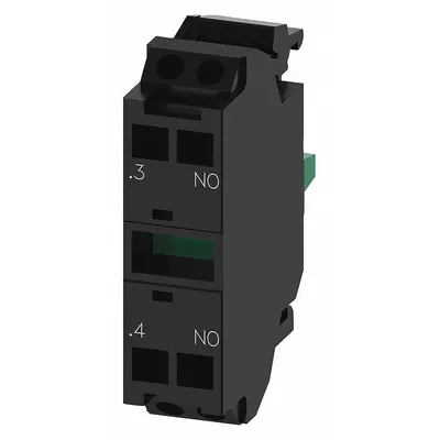 Siemens Contact Block: 22 mm Panel Mounting Size, 1NO, Momentary, 3SU1 Series - Contact Blocks