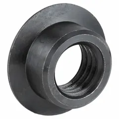 Replacement clamp nut for Black & Decker grinders. Secures grinding wheels or accessories to the spindle for safe operation during cutting, grinding, and surface preparation tasks.