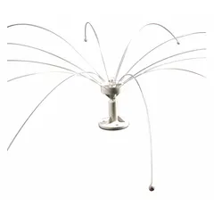 This bird prevention arm is designed to deter seagulls from landing on ledges, roofs, and equipment. It features a plastic base that resists corrosion in outdoor environments. The arm measures 2 ft in width and 7 in in height, providing a physical barrier for industrial and commercial facilities.
