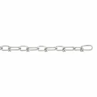 DAYTON Double Loop Chain: 3 in Chain Trade Size, 304 Stainless Steel, 100 lb Working Load Limit (MPN 2ZDJ6)