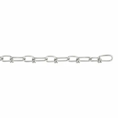 Dayton Double Loop Chain: 3 in Chain Trade Size, 304 Stainless Steel - Light-Duty Jack Utility Chains