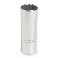 PROTO Socket: Metric, 1/2 in Drive Size, 31 mm Socket Size, 12-Point, Deep, Chrome, Socket (MPN J5331M)