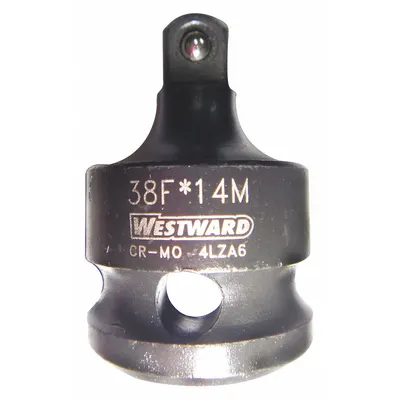 WESTWARD Impact Socket Adapter: 3/8 in Input Drive Size, Manganese Phosphate - 3/8" Drive Impact Socket Adapters