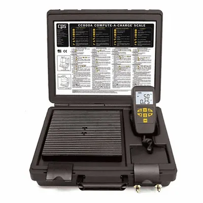 CPS Charging Scale: 220 lb Max, Wired Handset Display - Electronic Refrigerant Scales